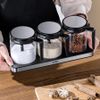 Hũ đựng gia vị thủy tinh CCKO có tay cầm kèm khay