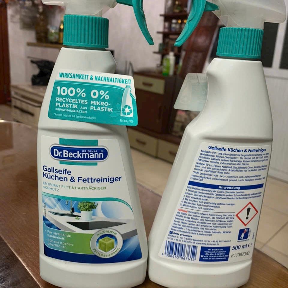 Chai Xịt Vệ Sinh Lò Nướng, Lò Vi Sóng, Nồi Chiên Không Dầu Dr Beckmann 500ml