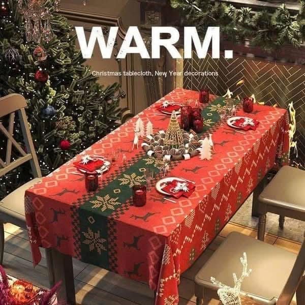 Khăn trải bàn Giáng sinh Jacquard cao cấp