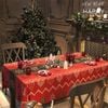 Khăn trải bàn Giáng sinh Jacquard cao cấp