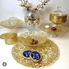 Chân bồng Arabesque Gold Leaf IVV - họa tiết hoa vàng