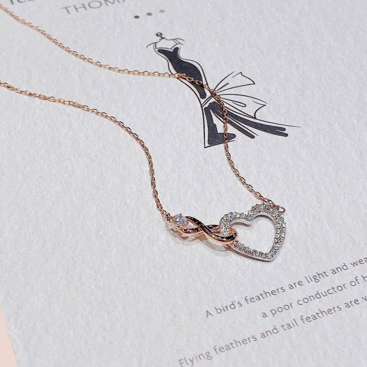 Dây chuyền Infinity Heart Rose Gold