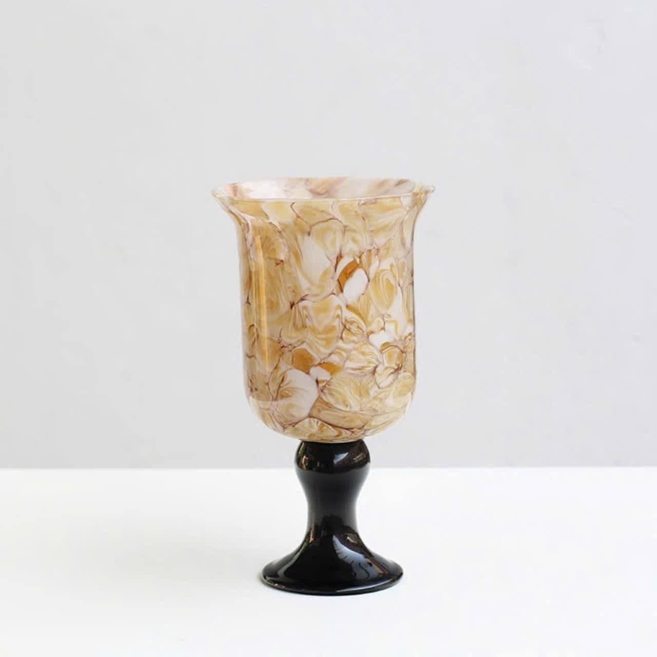 Bình hoa vân đá có chân cao cấp 33cm