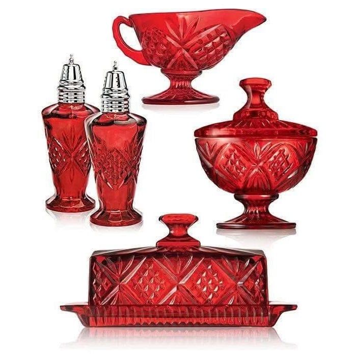 Bộ pha lê 5 món Dublin đỏ mùa lễ hội