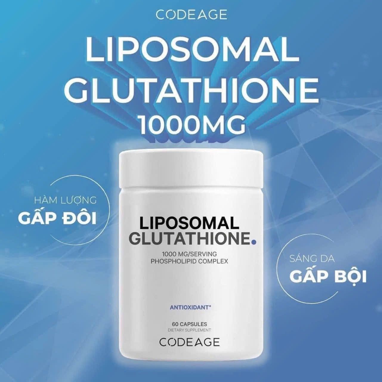 Viên uống sáng da Codeage Liposomal Glutathione 60 viên