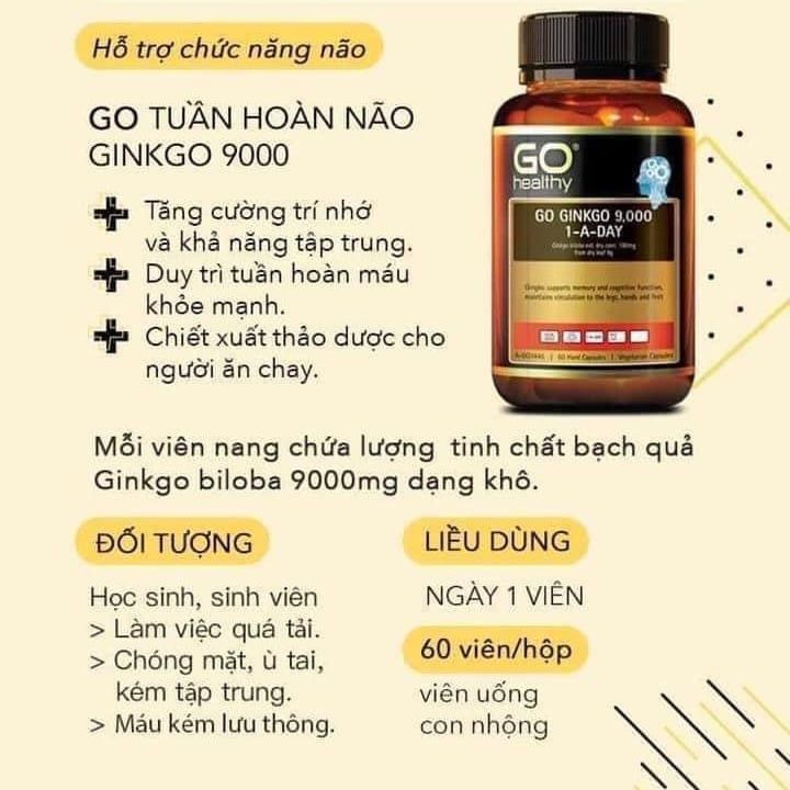Viên uống Go Healthy Ginkgo 9000