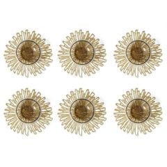 Bộ 6 Chiếc Lót Cốc Bloom Coasters Set Gilded Chilewich