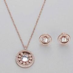 Bộ dây chuyền hoa tai pha lê Swarovski