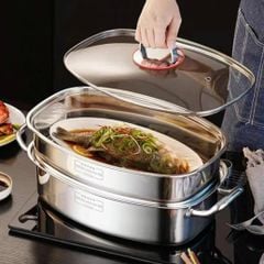 Nồi inox hấp cá 34.5cm