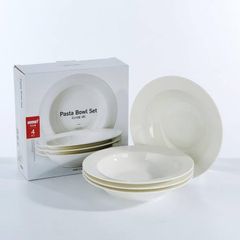 Bộ 4 đĩa sâu lòng Pasta Modern House size 22cm