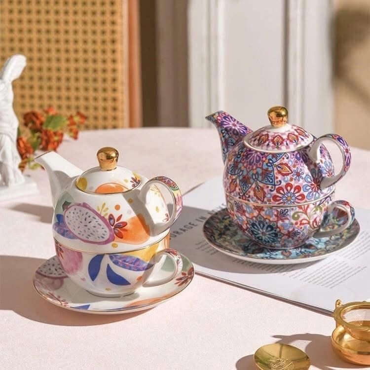 Bộ ấm trà đơn Gracie phong cách Châu Âu