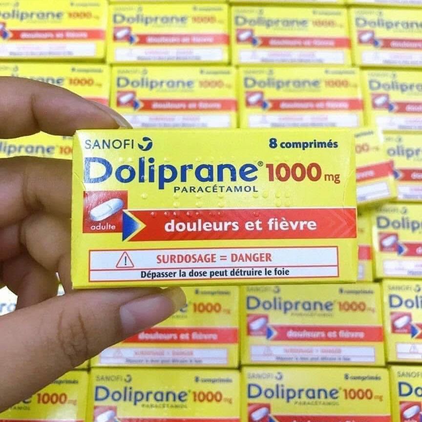 Thuốc hạ sốt Doliprane hộp 8 viên 100mg
