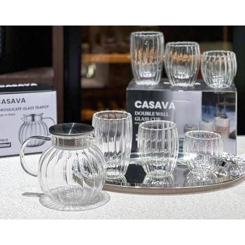 Bộ 6 cốc Podium 2 lớp Casava mix size mẫu 2024
