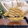 Thuyền buồm Handmade mạ vàng 24k