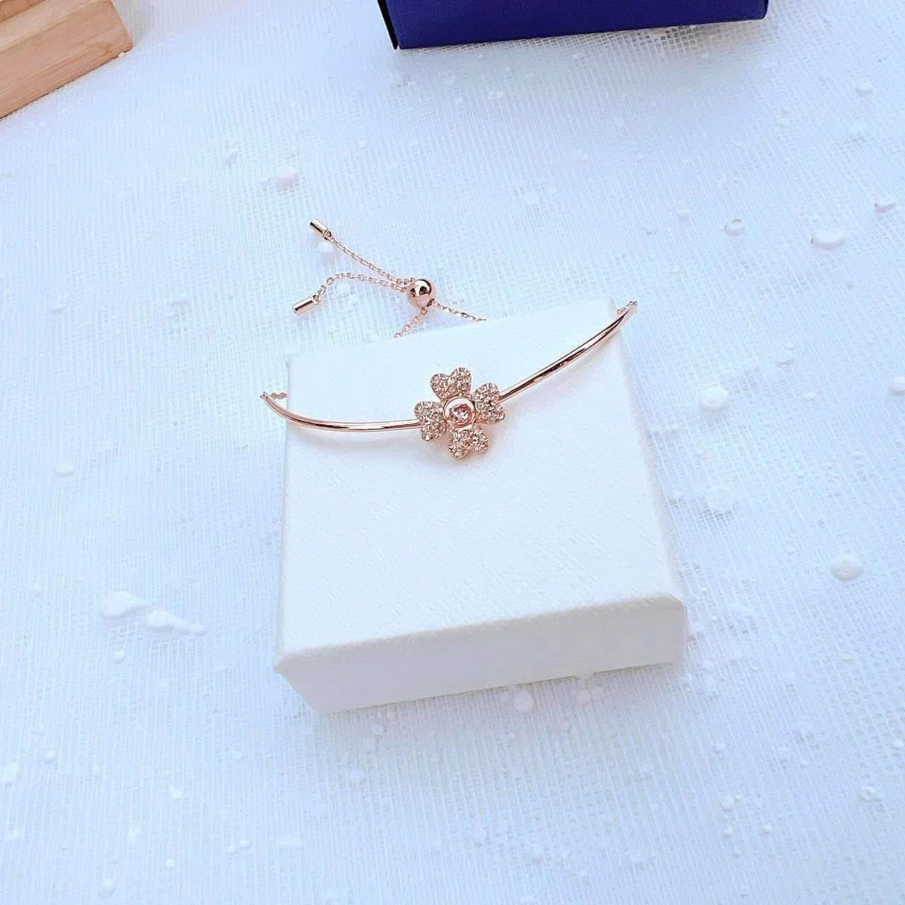 Lắc tay cỏ 4 lá rose gold