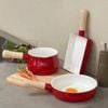 Bộ chảo, quánh mini chống dính ceramic, cán gỗ Todaii Nhật Bản