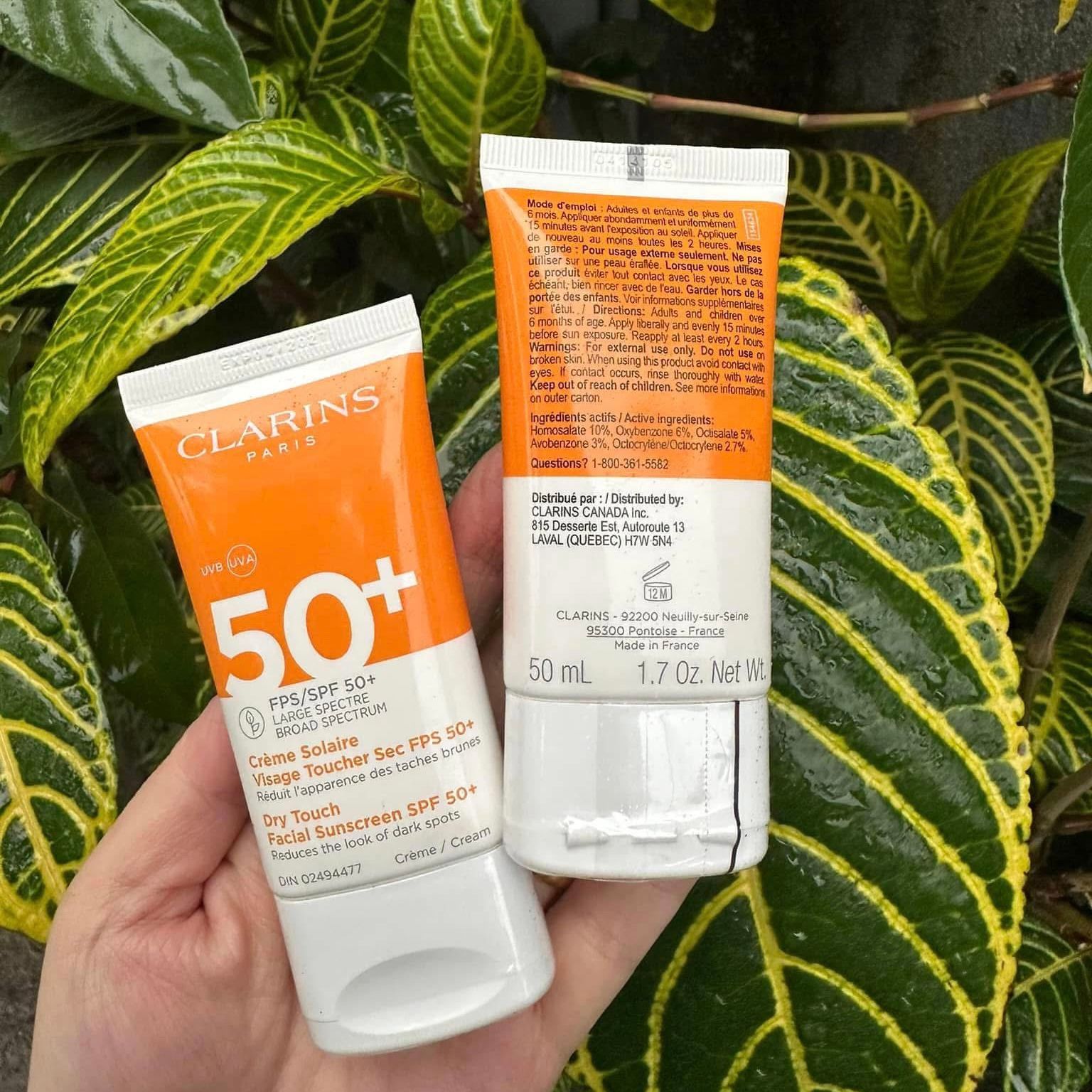 Kem chống nắng Clarins Dry Touch SPF 50+