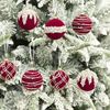 Set 12 phụ kiện nhung Nervure trang trí cây thông Noel