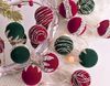 Set 12 phụ kiện nhung Nervure trang trí cây thông Noel
