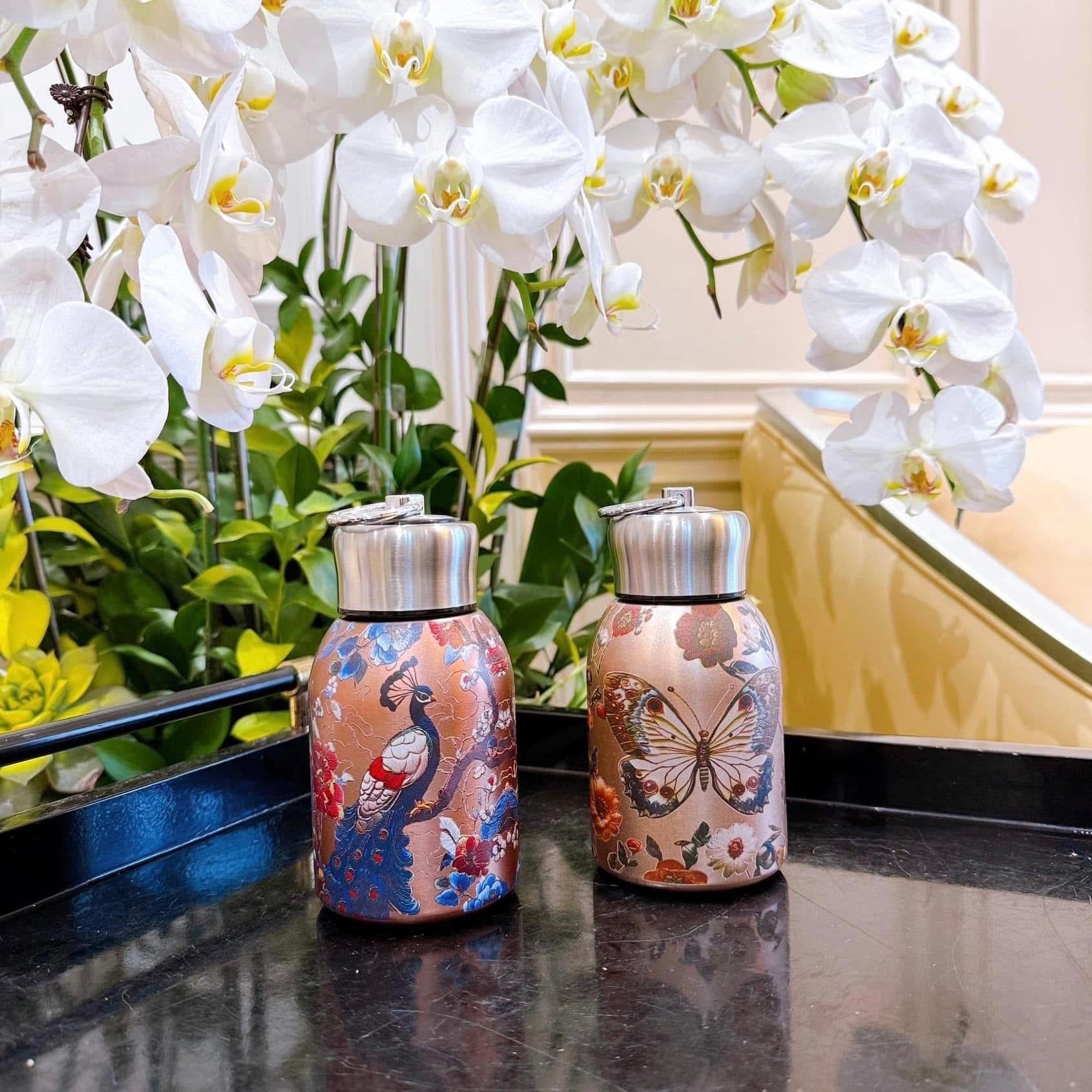Bình giữ nhiệt 350ml họa tiết hoa sinh động