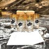 Bộ 6 ly shot mạ vàng thật 24K Bohemia Crystalex