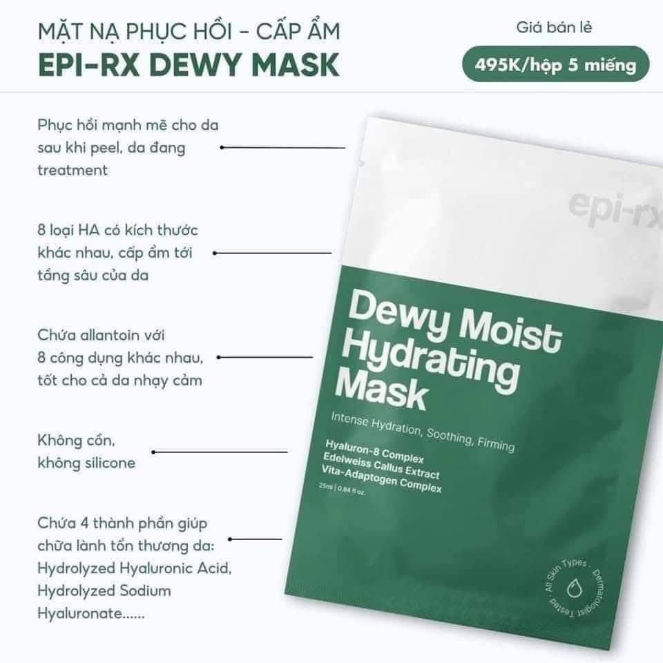 Mặt nạ phục hồi, cấp ẩm Epi-rx Dewy Mask 20 gói