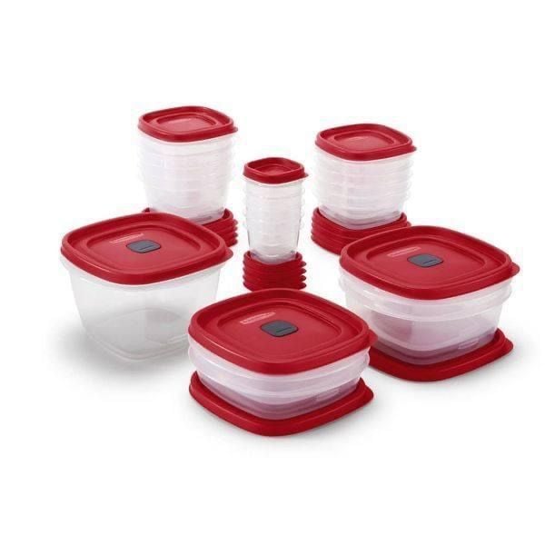 Bộ hộp 40 món Rubermaid EasyFindLids nắp đỏ