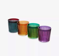 Bộ 4 ly và cốc pha lê màu L'OBJET