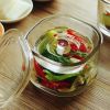 Hũ muối dưa cà thuỷ tinh kèm đĩa nén SP Sauce Nhật Bản 800ml