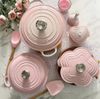 Nồi gang Le Creuset Brater Rund Evo 20cm Shell Pink màu hồng