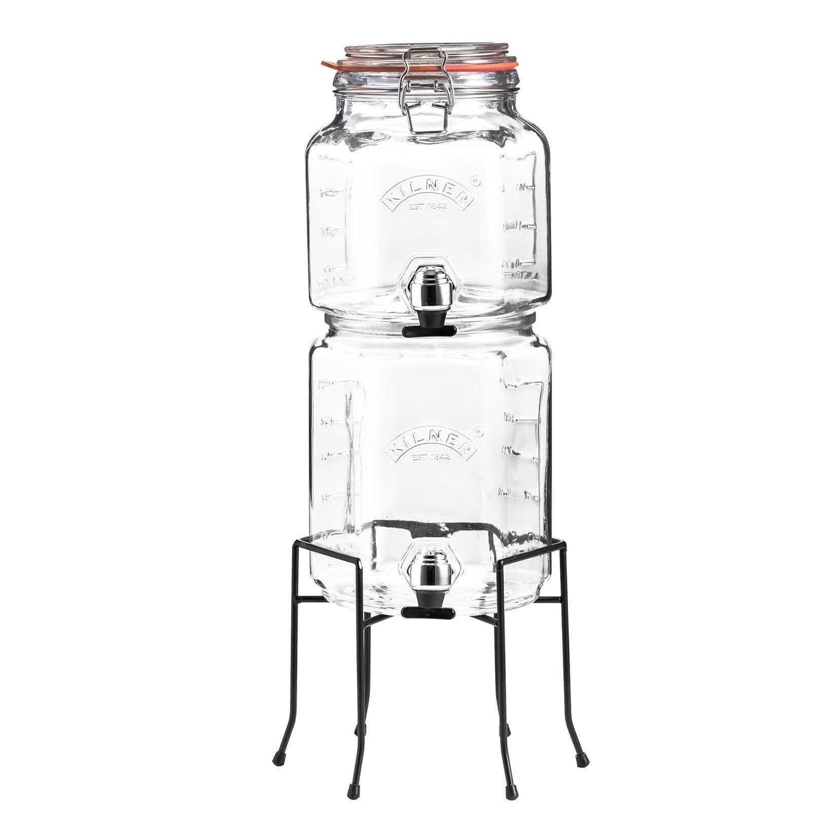 Bộ 2 bình nước có thể xếp chồng lên nhau & giá đựng Kilner