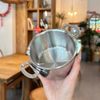 Nồi hai quai mini 10cm inox 18/10