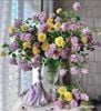 Bình hoa pha lê cao cấp Camelia có chân cao 30cm