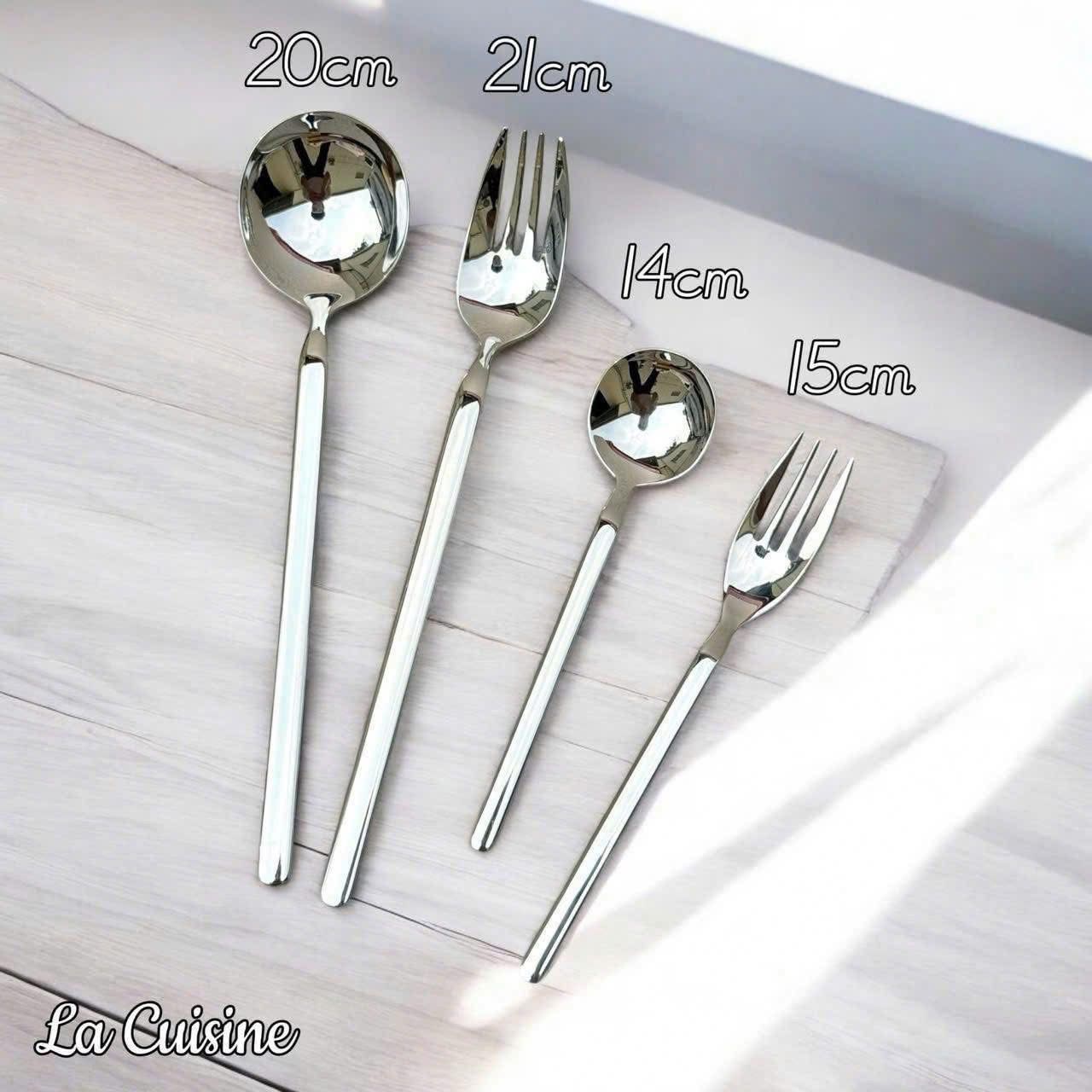 Bộ thìa dĩa hoa quả inox 304 La Cuisine