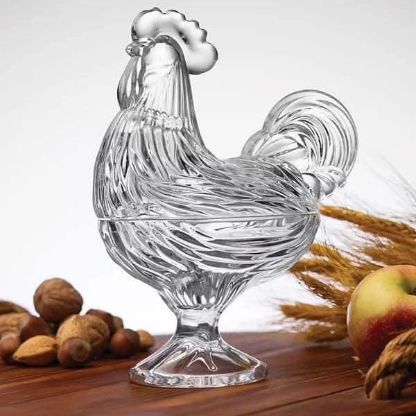 Thố pha lê gà trống Godinger Harvest Rooster