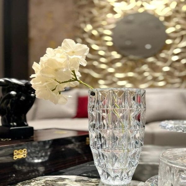 Lọ hoa pha lê Bohemia Diamond 25cm