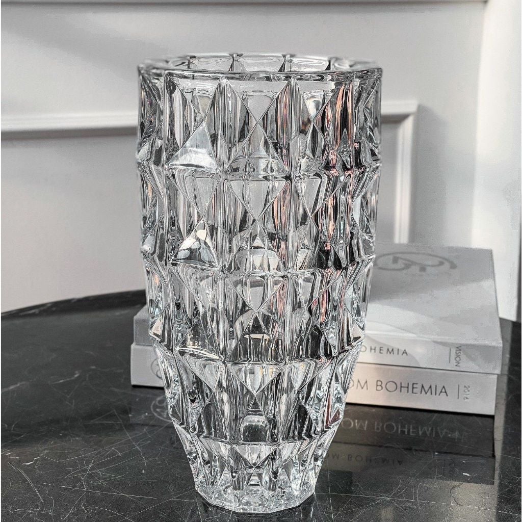 Lọ hoa pha lê Bohemia Diamond 25cm