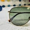 Kính mắt chuồn cho nam Lacoste Polarized Sunglasses Gold Aviator