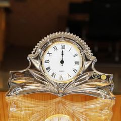 Đồng hồ pha lê cao cấp để bàn Bohemia (cao 16cm x ngang 27cm)