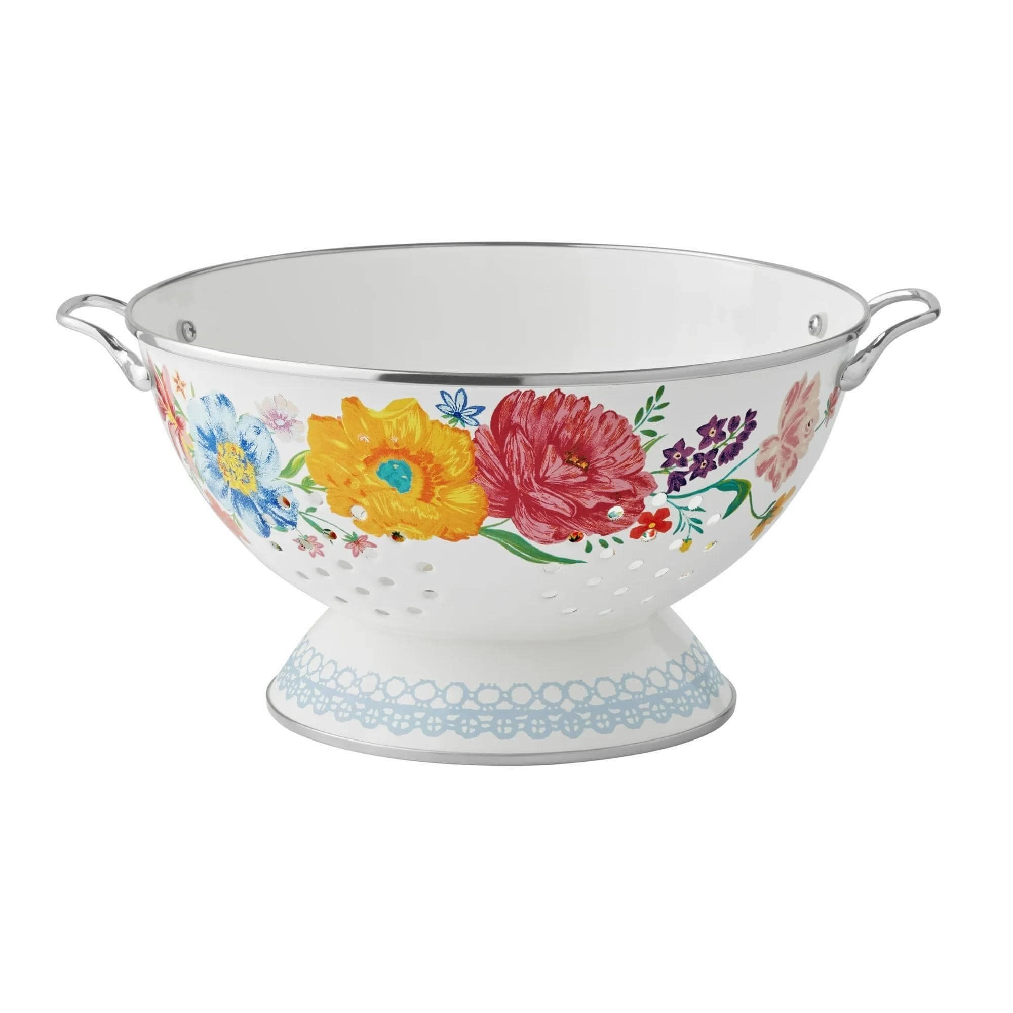 Rổ tráng men The Pioneer Woman Brilliant Blooms mẫu mới 2024