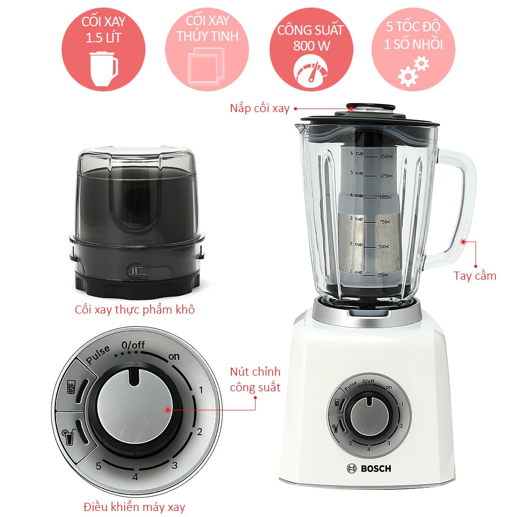 Máy xay sinh tố Bosch MMB33G5BGB