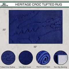 Thảm nhà tắm in hình logo cá sấu Lacoste