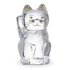 Tượng mèo may mắn chiêu lộc tài pha lê Baccarat