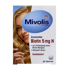 Viên uống trị rụng tóc Biotin hộp 5mg N 60 viên