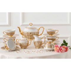Bộ trà sứ Tiệp Khắc mạ vàng cao cấp