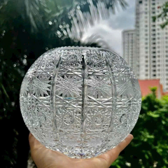 Lọ hoa cầu tròn pha lê Bohemia hình cầu M57 20cm