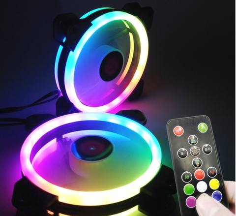 FAN CASE COOLMAN SUNSHINE V1 RGB 2 VÒNG KIT 5 (REMOTE)