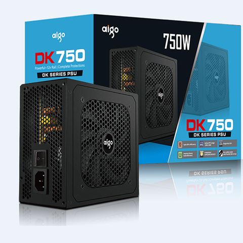 PSU NGUỒN AIGO 750W DK750 (85+ EFICIENCY) NEW BH 36T