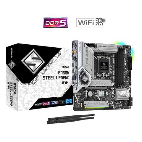 MAIN ASROCK B760M STEEL LEGEND WIFI DDR5 NEW BH 36T