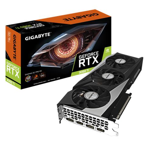 VGA GIGA RTX 3060 TI 8GB OC PRO 3FAN GAMING NEW BH 36T